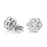 Flower Cluster Stud Earrings